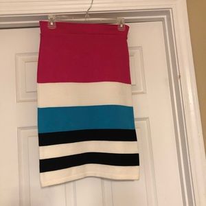 Multi color pencil skirt